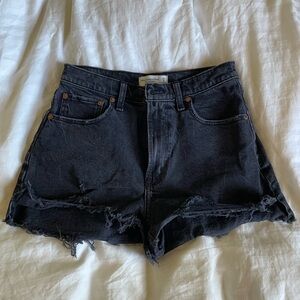 High rise cut off jean shorts Abercrombie